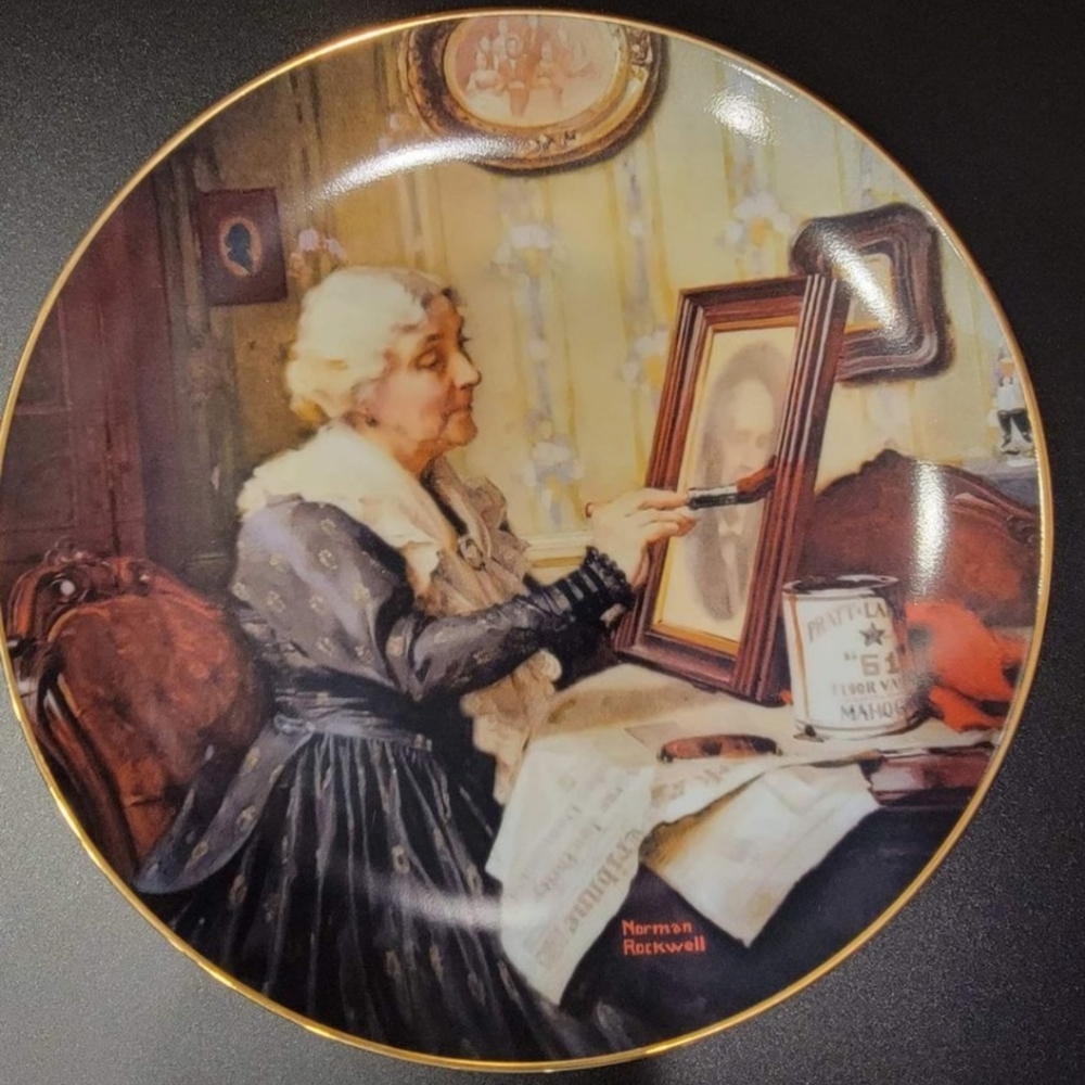 1988 Norman Rockwell's "Grandma's Love" Collector's Plate. Plate # 2874c